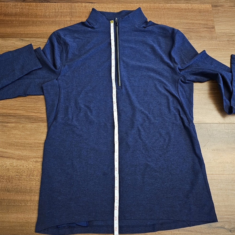 Blue Quarter-Zip Pullover - image 4